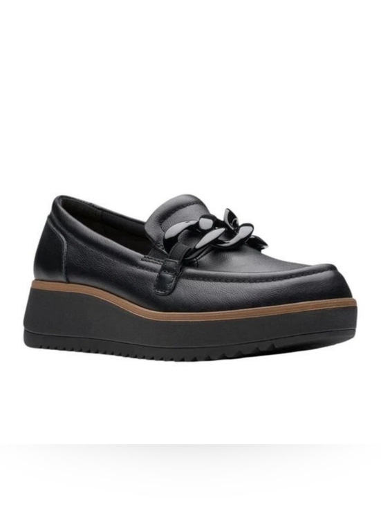 Clarks Shoes - CLARKS Zylah May Casual Shoes Women's Size US 7.5 W Black Leather 26180109